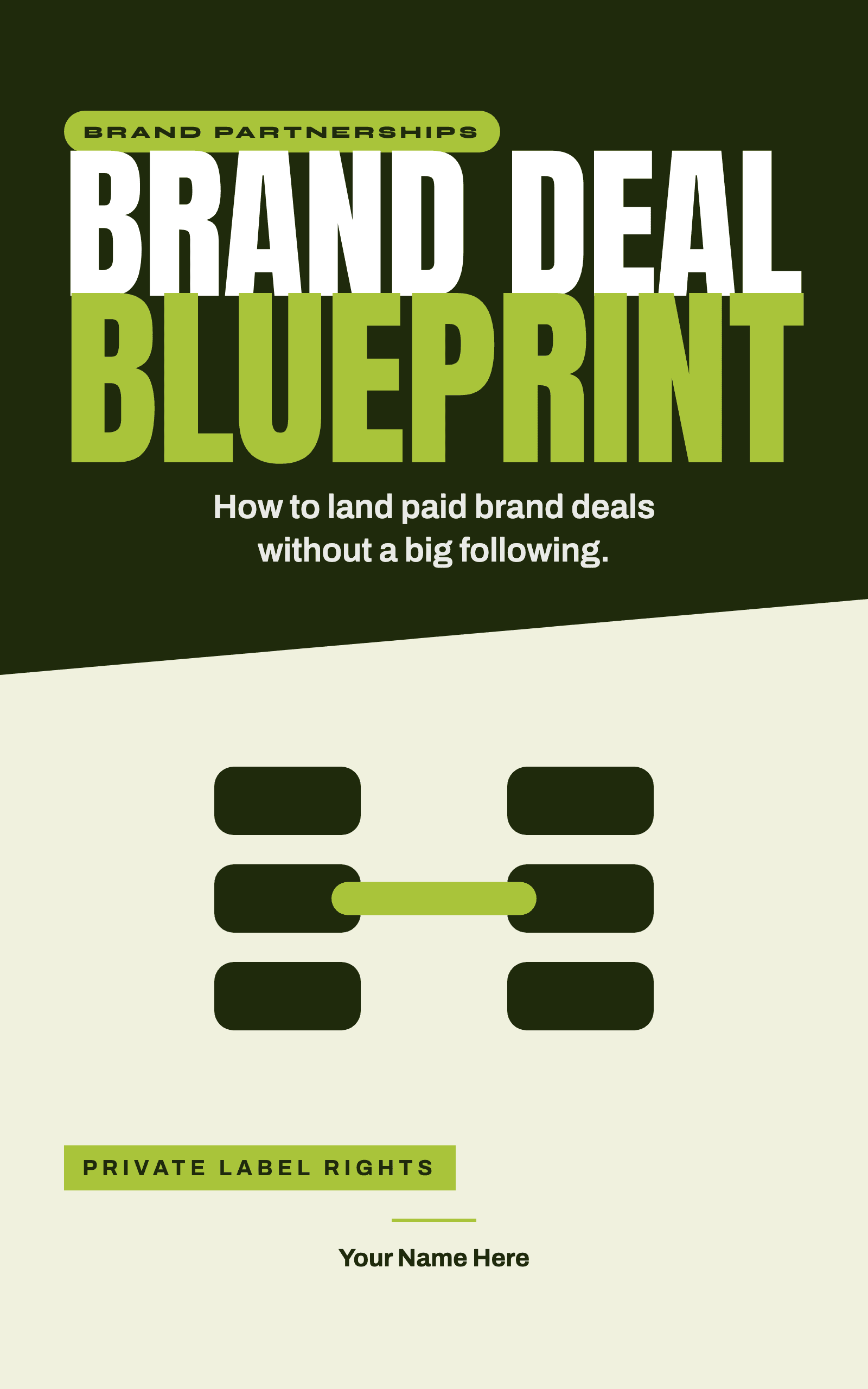 Brand Deal Blueprint, how to land paid brand deals without a big following, rebrandable PLR ebook cover