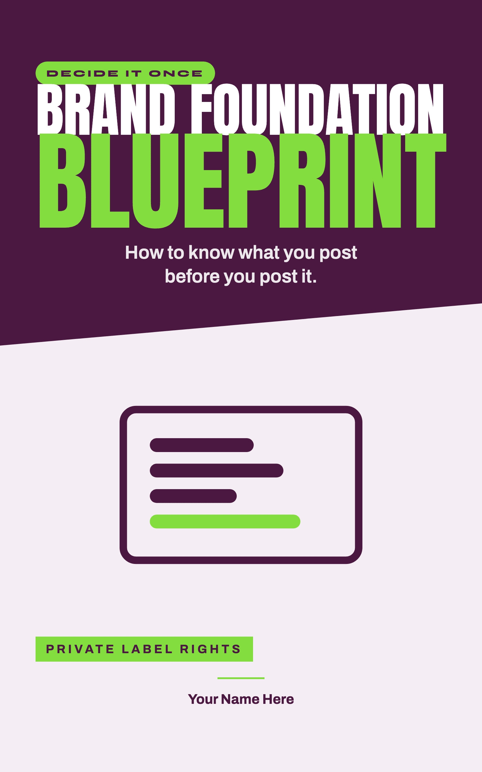 Brand Foundation Blueprint cover