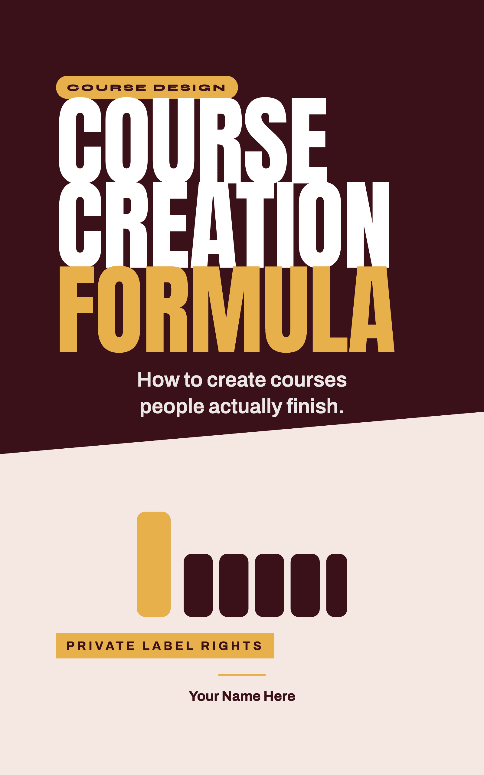 Course Creation Formula, rebrandable PLR ebook cover