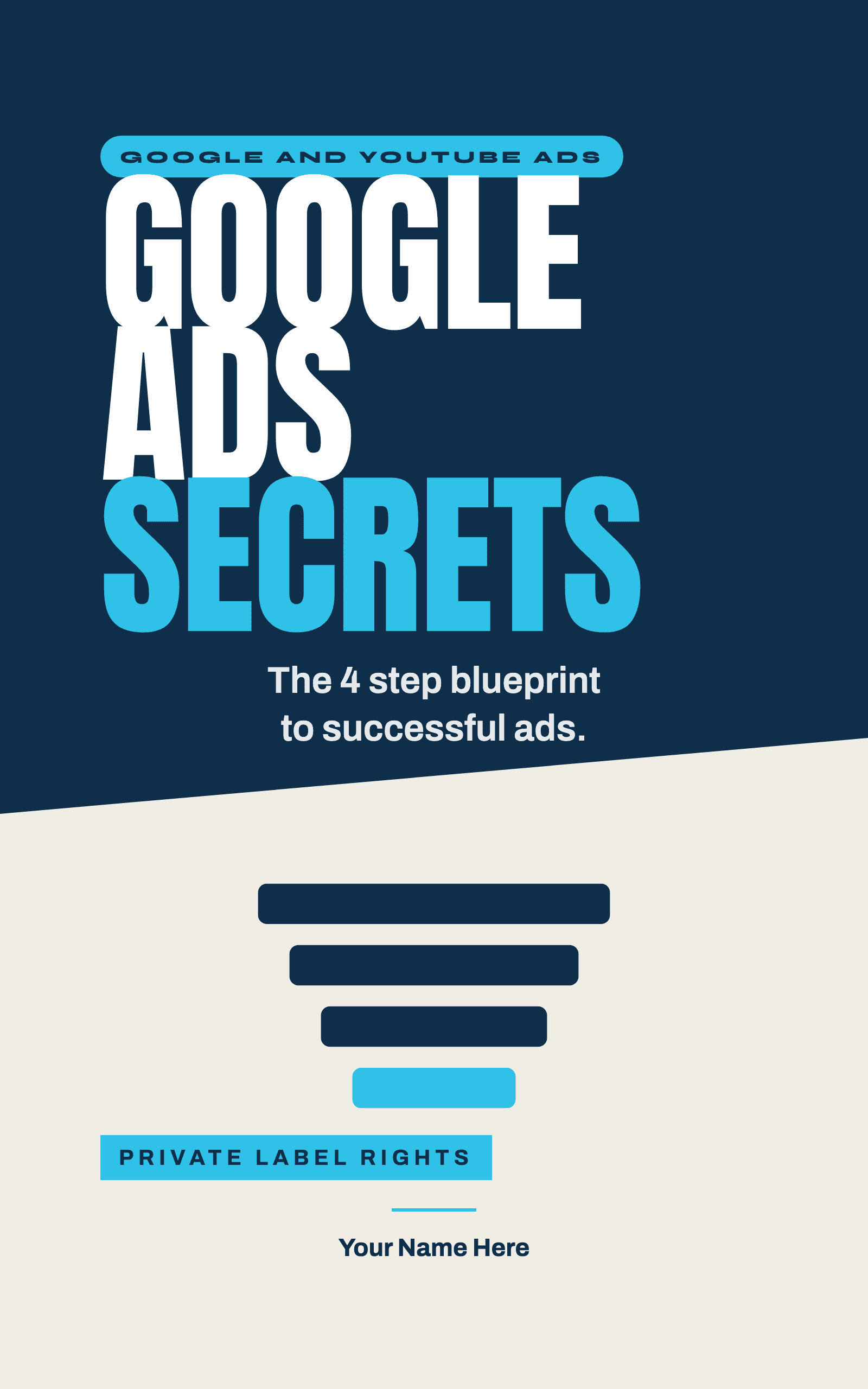 Google Ads Secrets, rebrandable PLR ebook cover