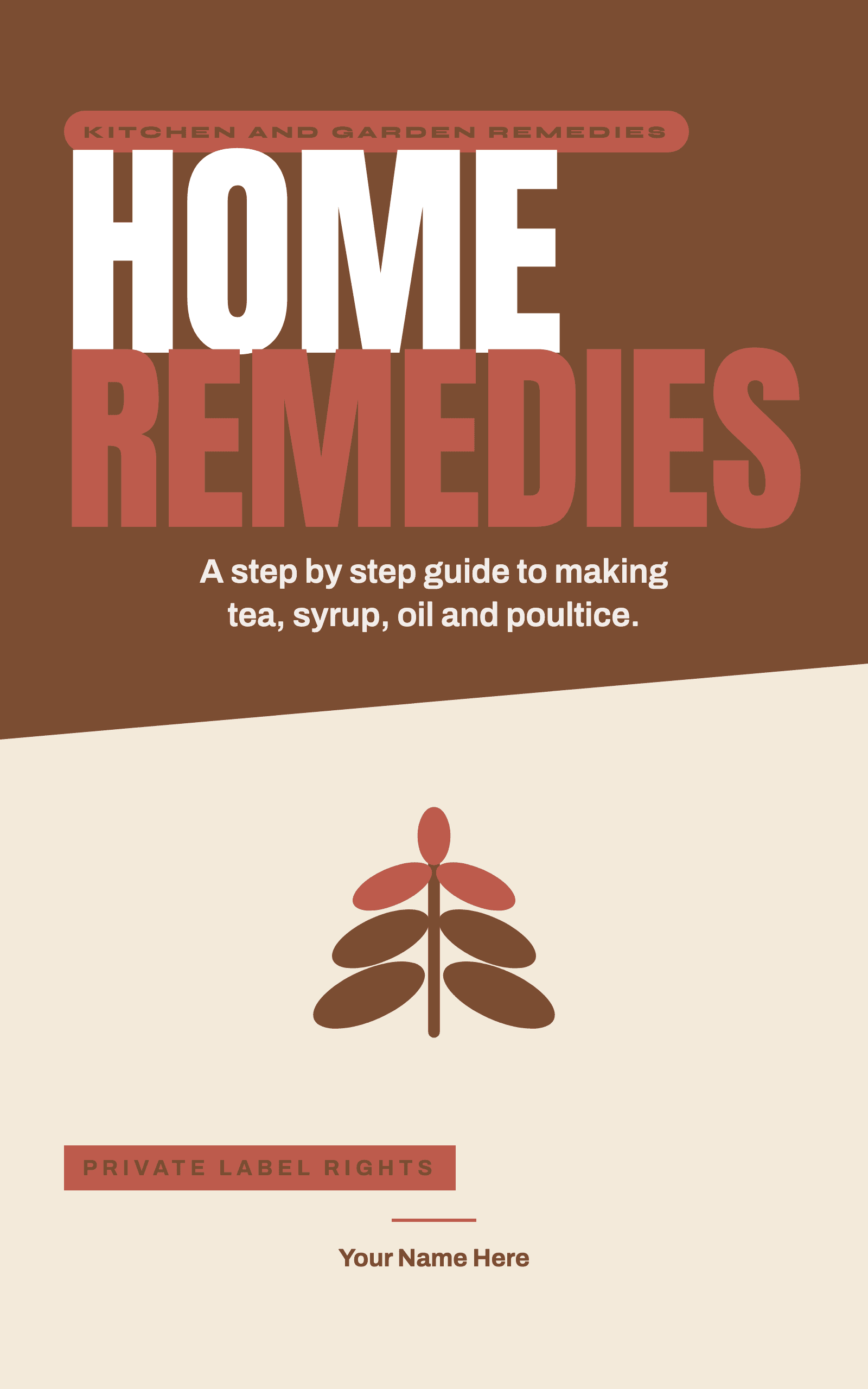 Home Remedies, rebrandable PLR ebook cover