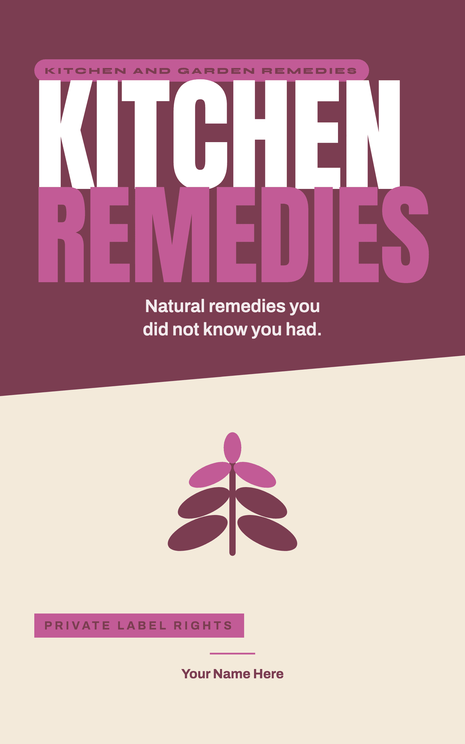 Kitchen Remedies, rebrandable PLR ebook cover