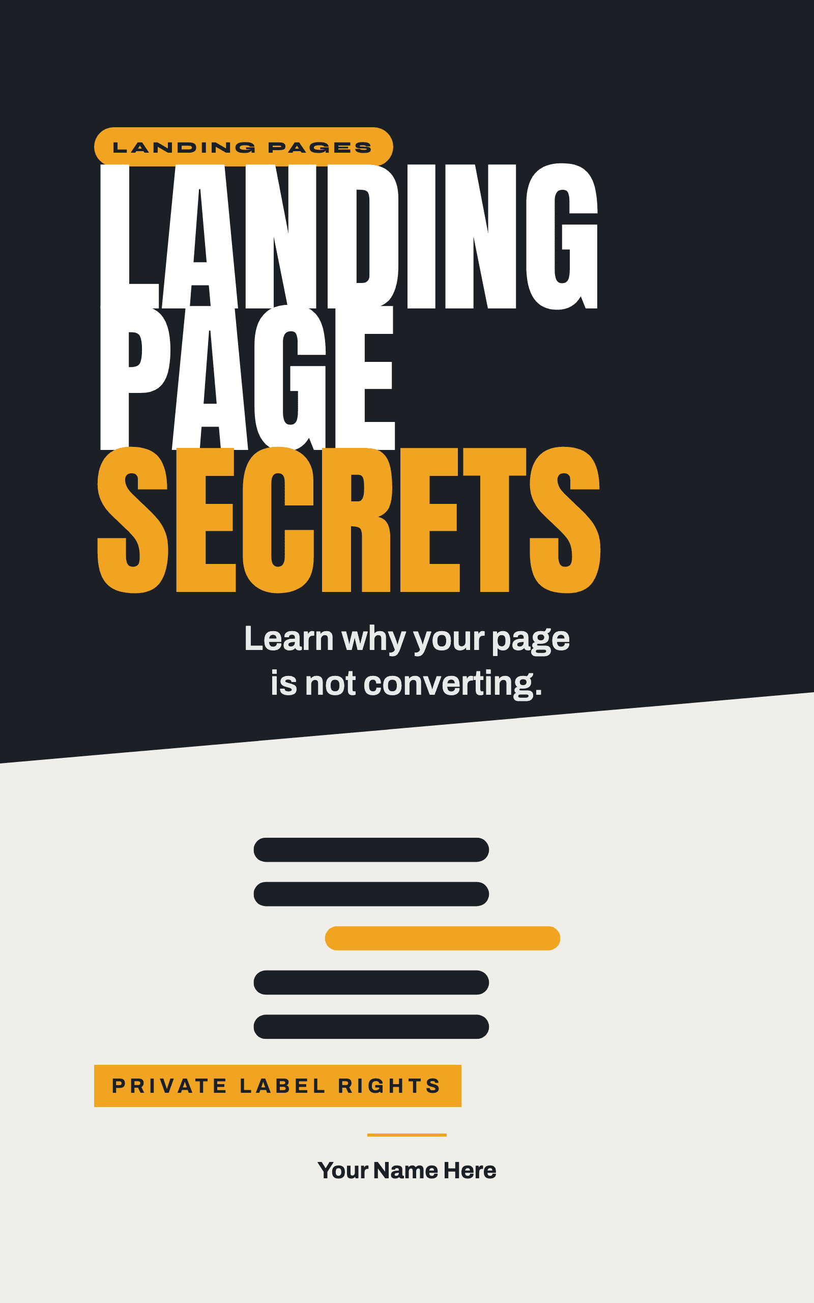 Landing Page Secrets, rebrandable PLR ebook cover