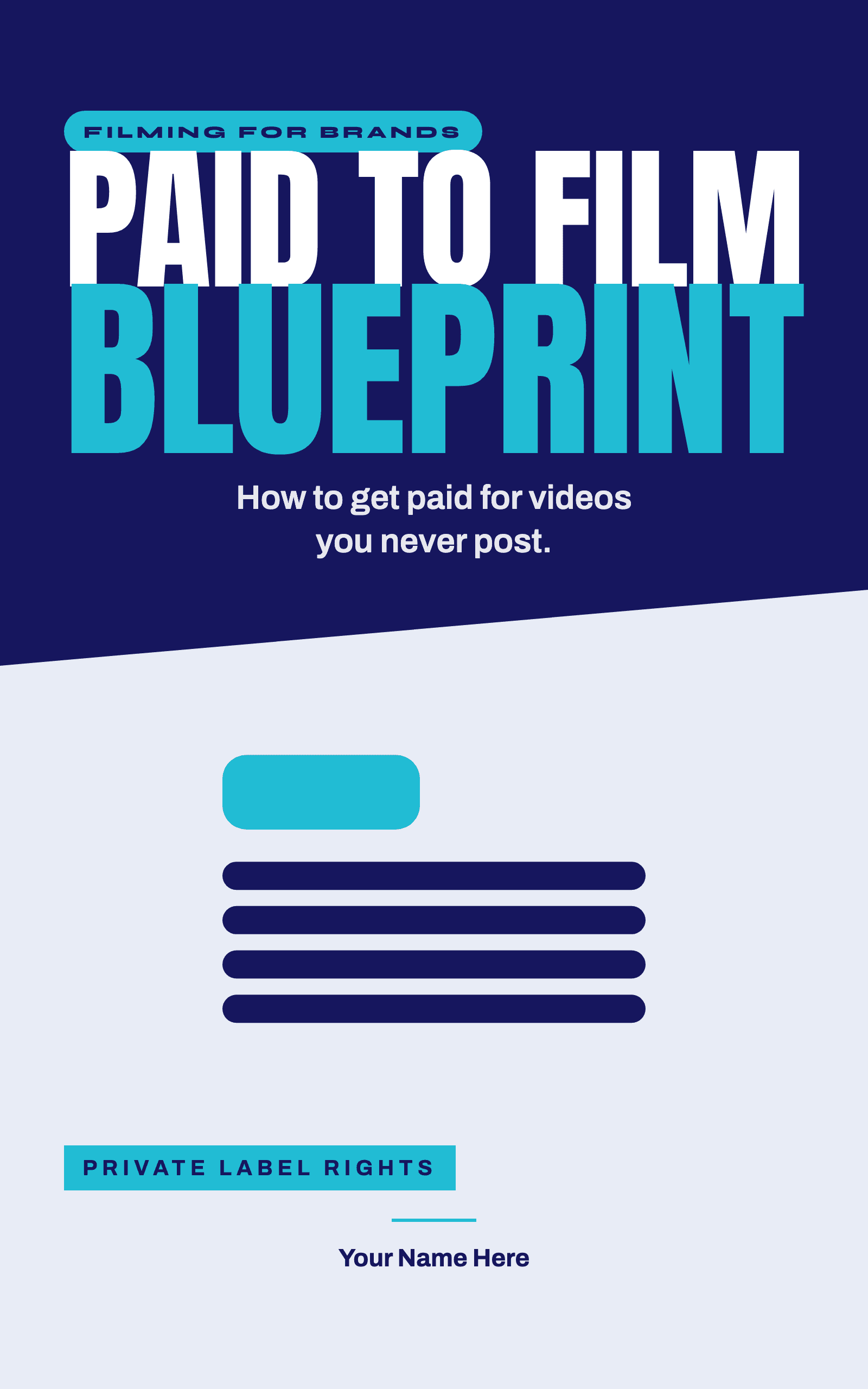 The Paid To Film Blueprint cover