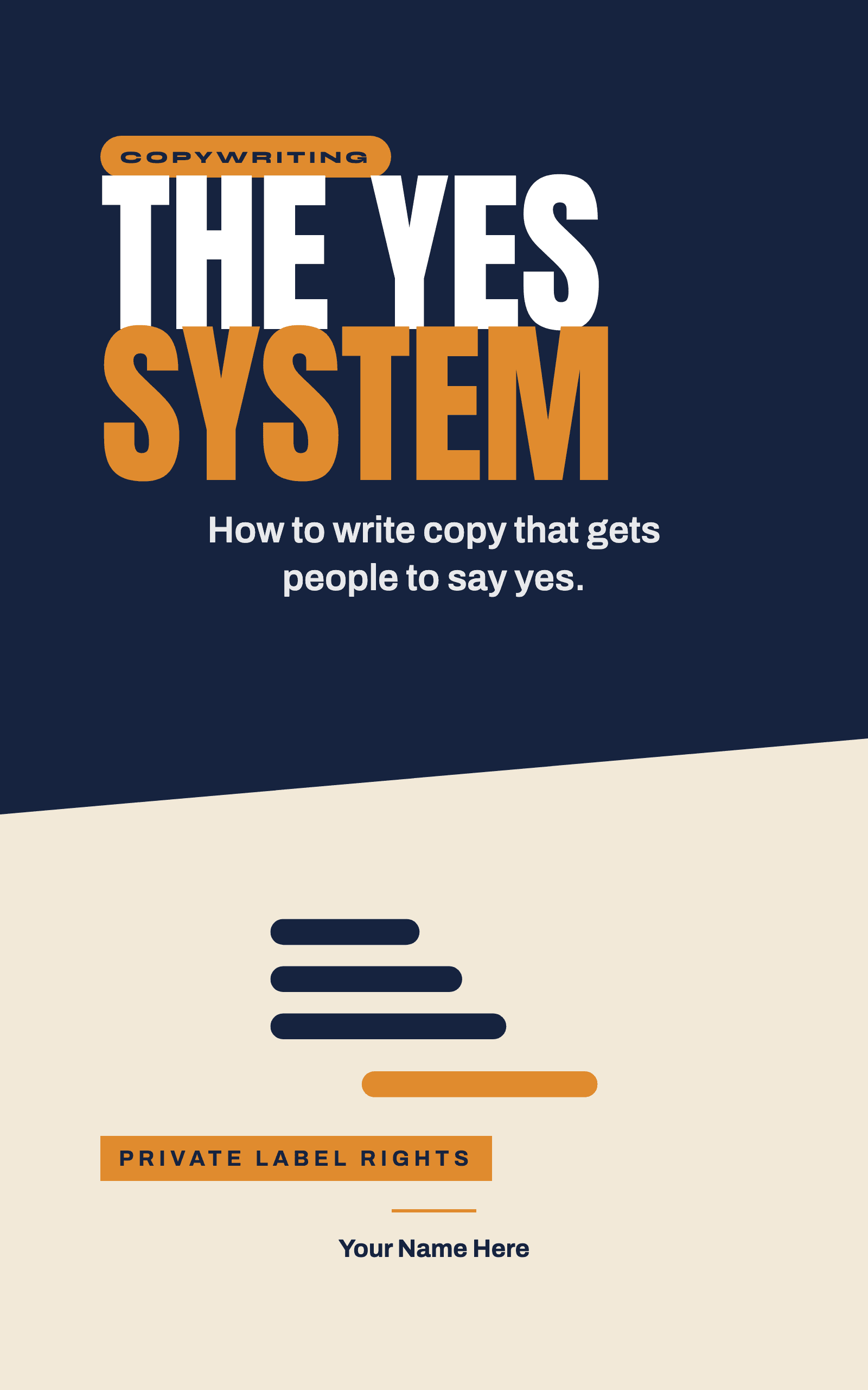 The Yes System, rebrandable PLR ebook cover